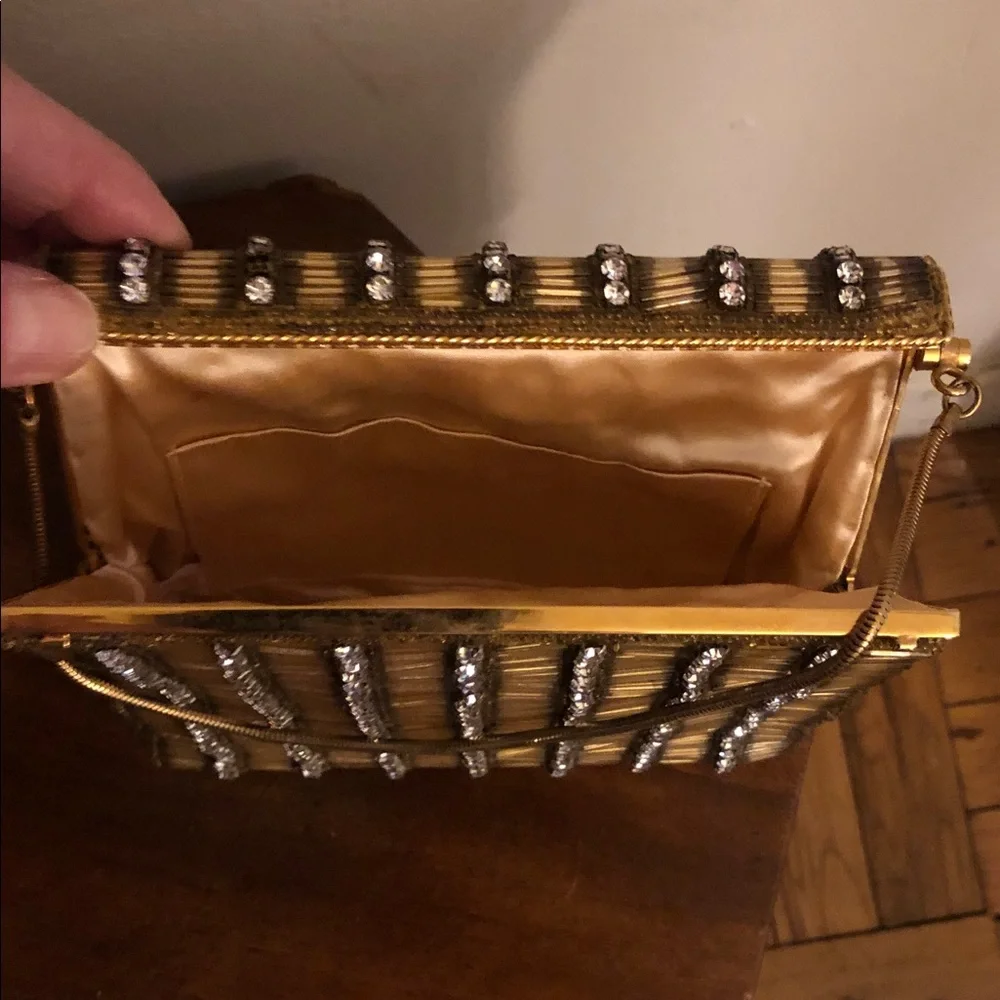 Vintage Elegant Gold and Silver Evening Bag - Picture 3 of 5